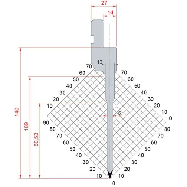 Punch System Amada 30°/R0.6/H140-30.1043