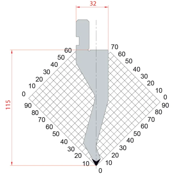 Punch - Amada 60°/R0.8/H115-60.1152 system