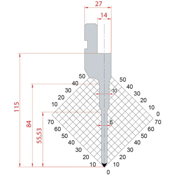 Punch - Amada 60°/R0.8/H115-60.1153 system