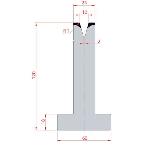 System Amada 30°/V10/H120- 30°1 groove T-Matrix
