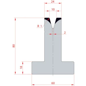 System Amada 30°/V10/H80- 30°1 groove T-Matrix