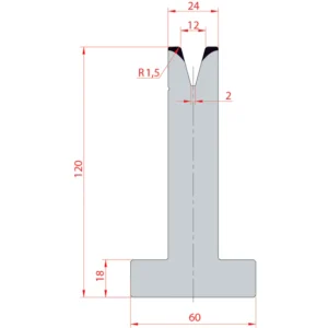 System Amada 30°/V12/H120- 30°1 groove T-Matrix