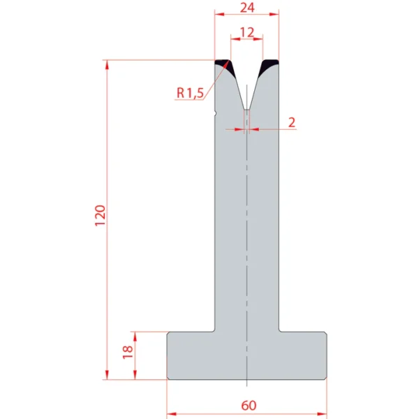 System Amada 30°/V12/H120- 30°1 groove T-Matrix