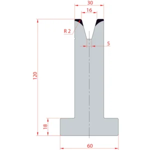 System Amada 30°/V16/H120- 30°1 groove T-Matrix
