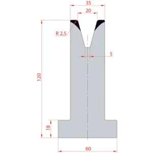 System Amada 30°/V20/H120- 30°1 groove T-Matrix