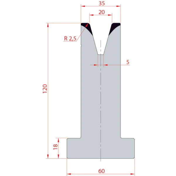 System Amada 30°/V20/H120- 30°1 groove T-Matrix