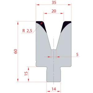 System Amada 30°/V20/H60- 30° 1 groove Matrix 3560