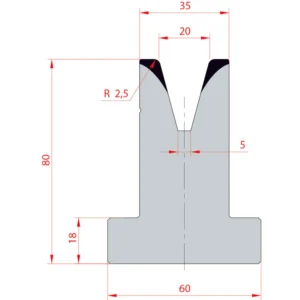 System Amada 30°/V20/H80- 30°1 groove T-Matrix