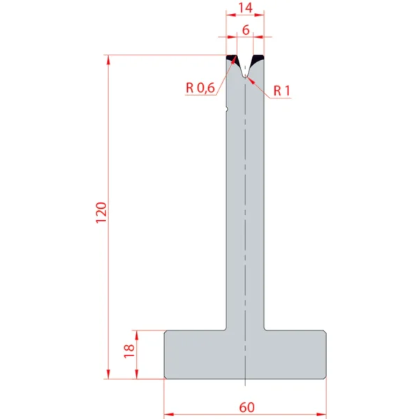 System Amada 30°/V6/H120- 30°1 groove T-Matrix