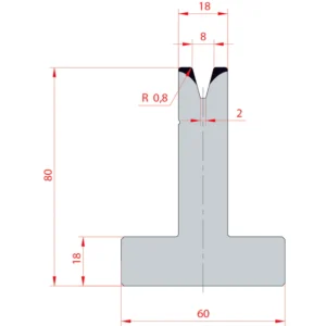 System Amada 30°/V8/H80- 30°1 groove T-Matrix