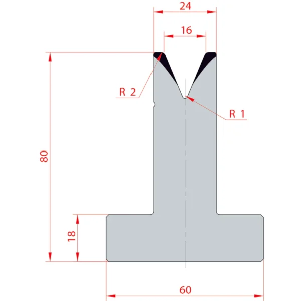 System Amada 45°/V16/H80- 45°1 groove T-Matrix