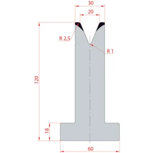 System Amada 45°/V20/H120- 45°1 groove T-Matrix