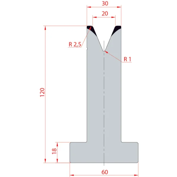 System Amada 45°/V20/H120- 45°1 groove T-Matrix