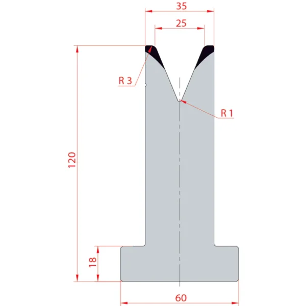 System Amada 45°/V25/H120- 45°1 groove T-Matrix