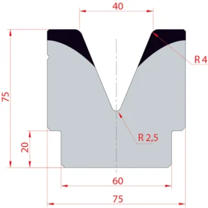 System Amada 45°/V40/H75- 45° 1 stream Matrix