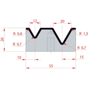 System Amada 60°/V12-V20/H26-60° 2-way rotary Matrix