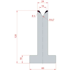 System Amada 60°/V16/H120- 60°1 groove T-Matrix