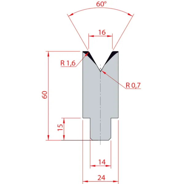 System Amada 60°/V16/H60- 60° 1 strand Matrix