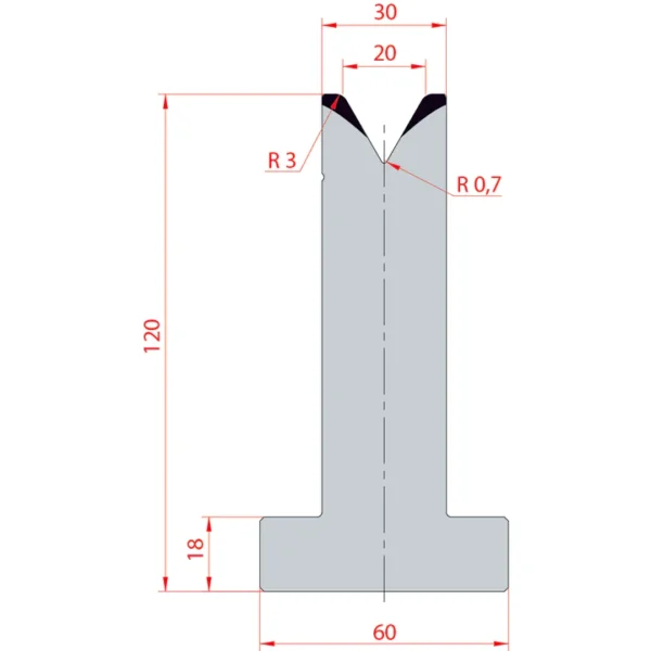 System Amada 60°/V20/H120- 60°1 groove T-Matrix