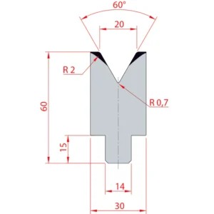 System Amada 60°/V20/H60- 60° 1 strand Matrix