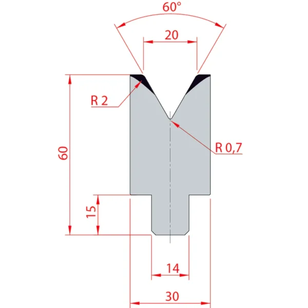 System Amada 60°/V20/H60- 60° 1 strand Matrix