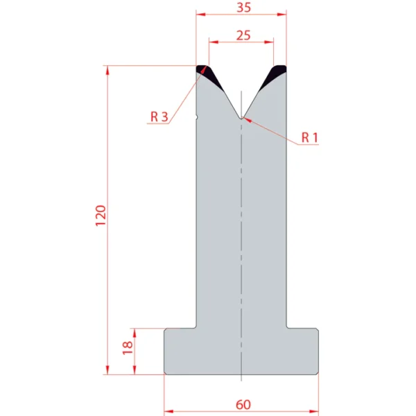 System Amada 60°/V25/H120- 60°1 groove T-Matrix