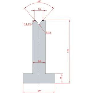 System Amada 85°/V16/H120- 85°1 groove T-Matrix
