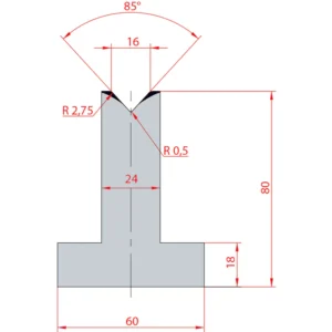 System Amada 85°/V16/H80- 85°1 groove T-Matrix