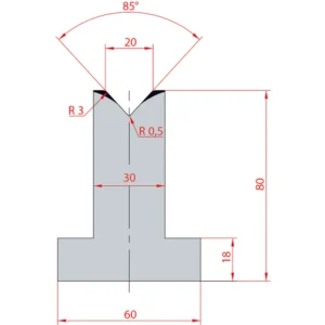 System Amada 85°/V20/H80- 85°1 groove T-Matrix