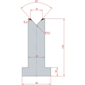 System Amada 85°/V25/H120- 85°1 groove T-Matrix