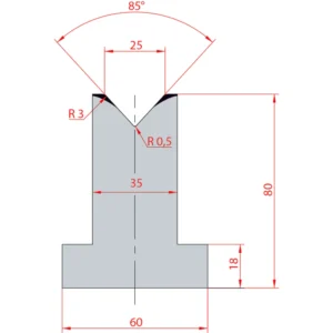 System Amada 85°/V25/H80- 85°1 groove T-Matrix