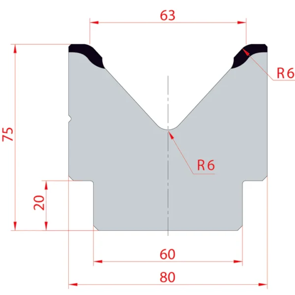 System Amada 85°/V63/H75- 85° 1 groove Matrix