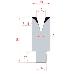 System Amada 30°/V12/H60- 30° 1 groove Matrix 2460