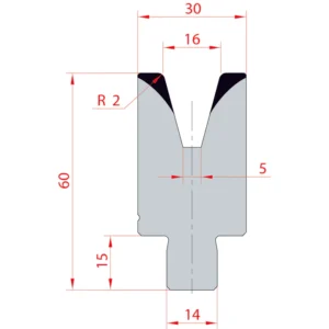 System Amada 30°/V16/H60- 30° 1 groove Matrix 3060